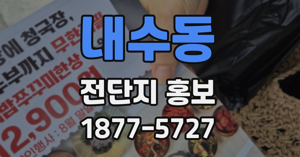 내수동 전단지 홍보