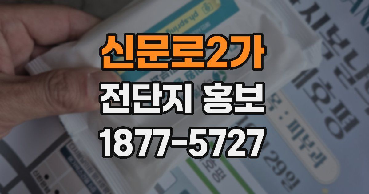 신문로2가 전단지 홍보