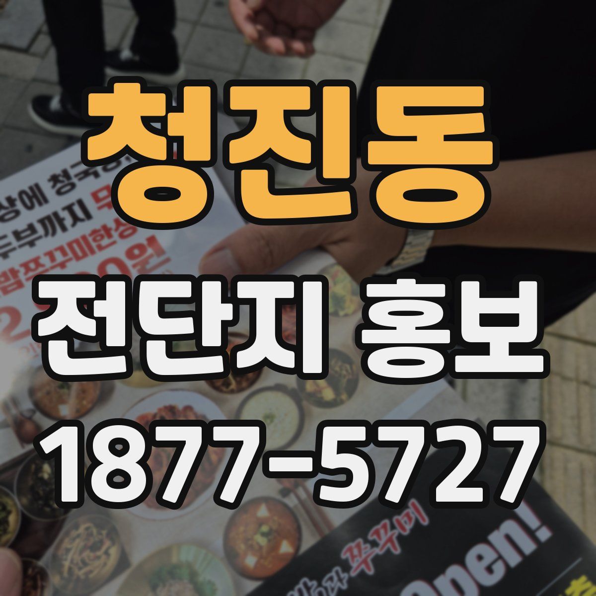 청진동 전단지 홍보