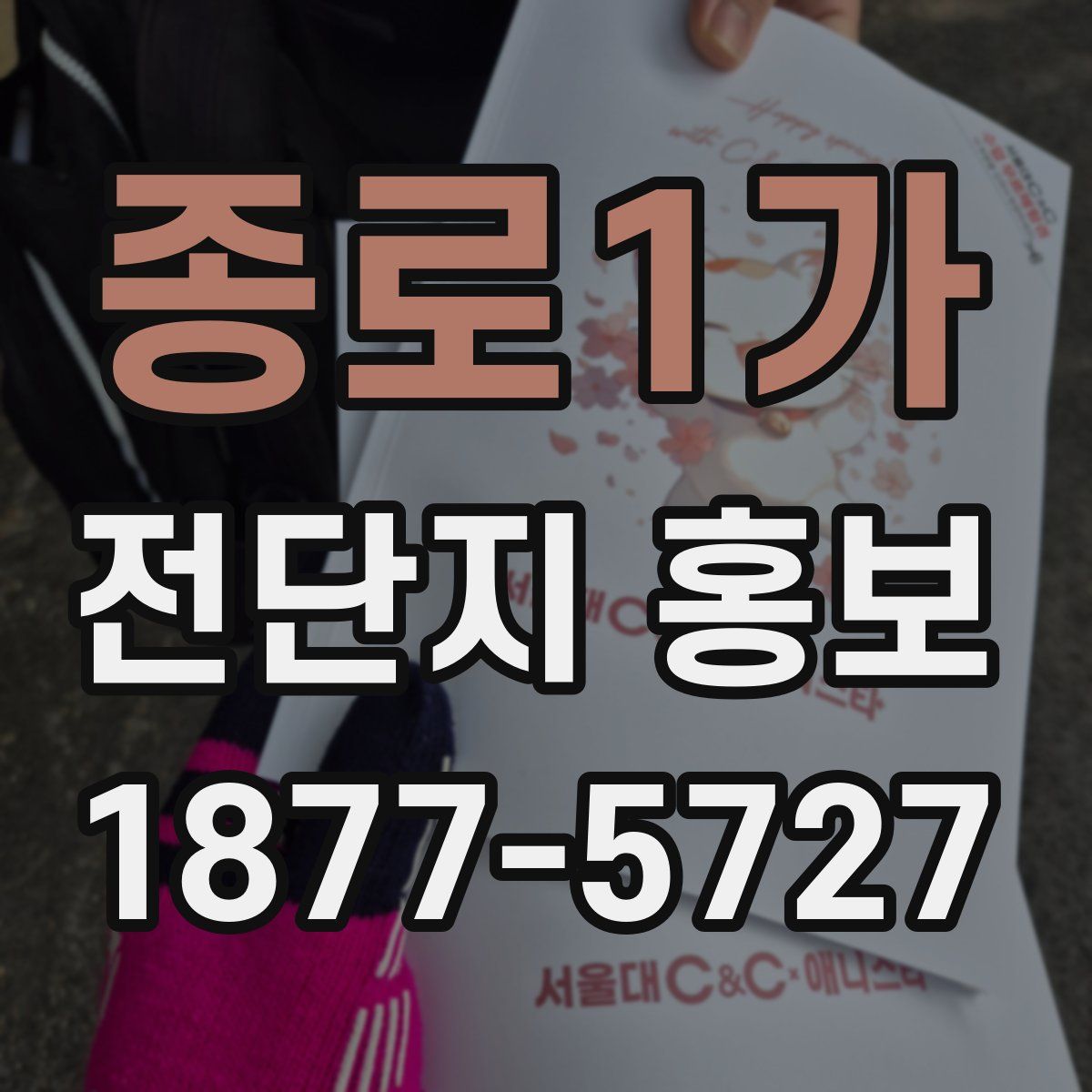 종로1가 전단지 홍보
