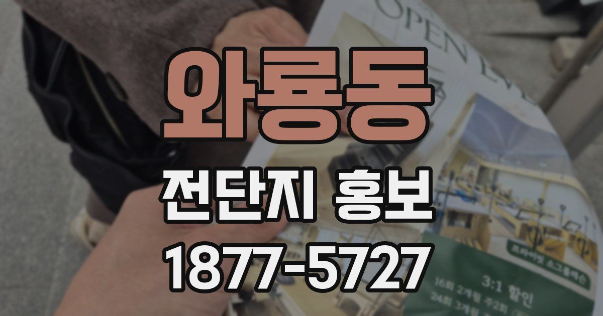 와룡동 전단지 홍보