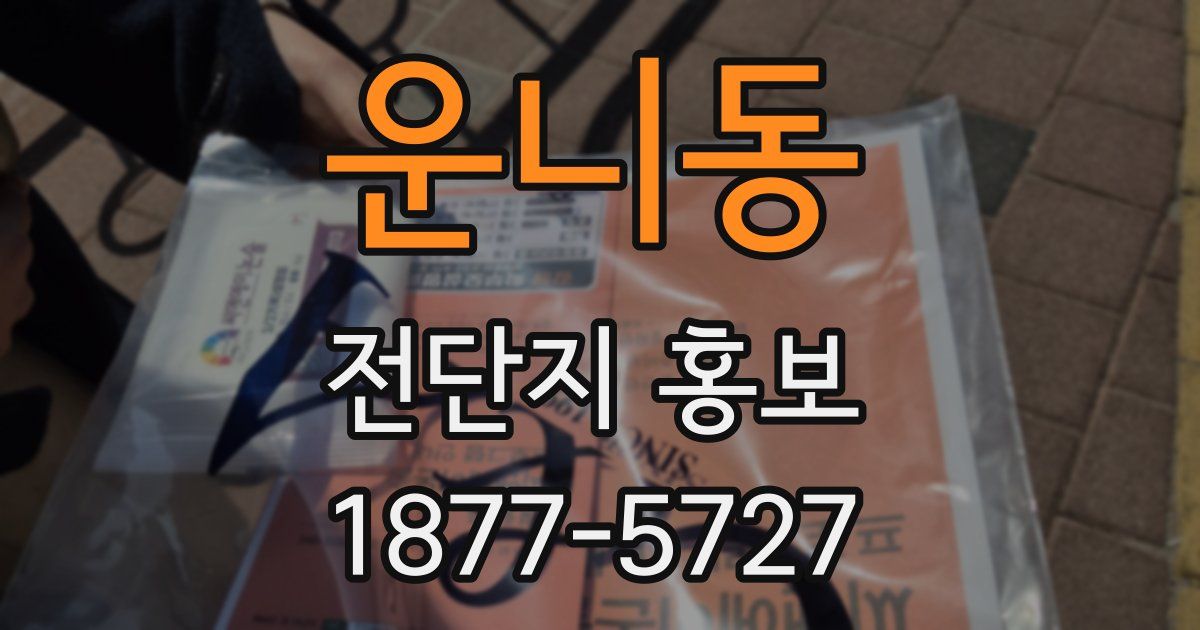 운니동 전단지 홍보