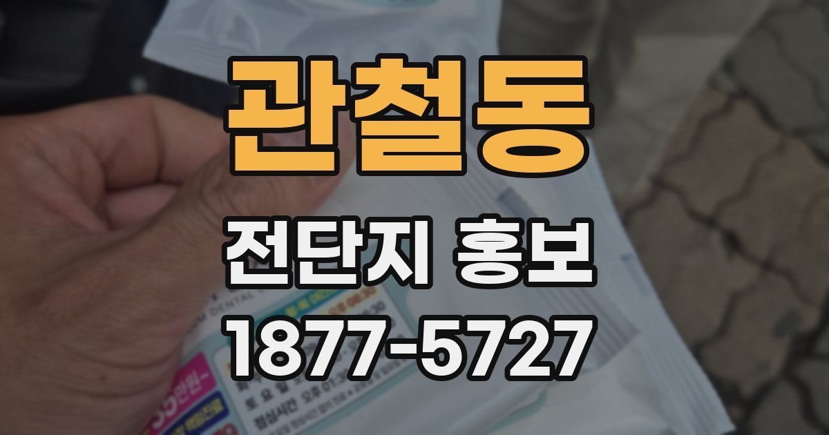 관철동 전단지 홍보