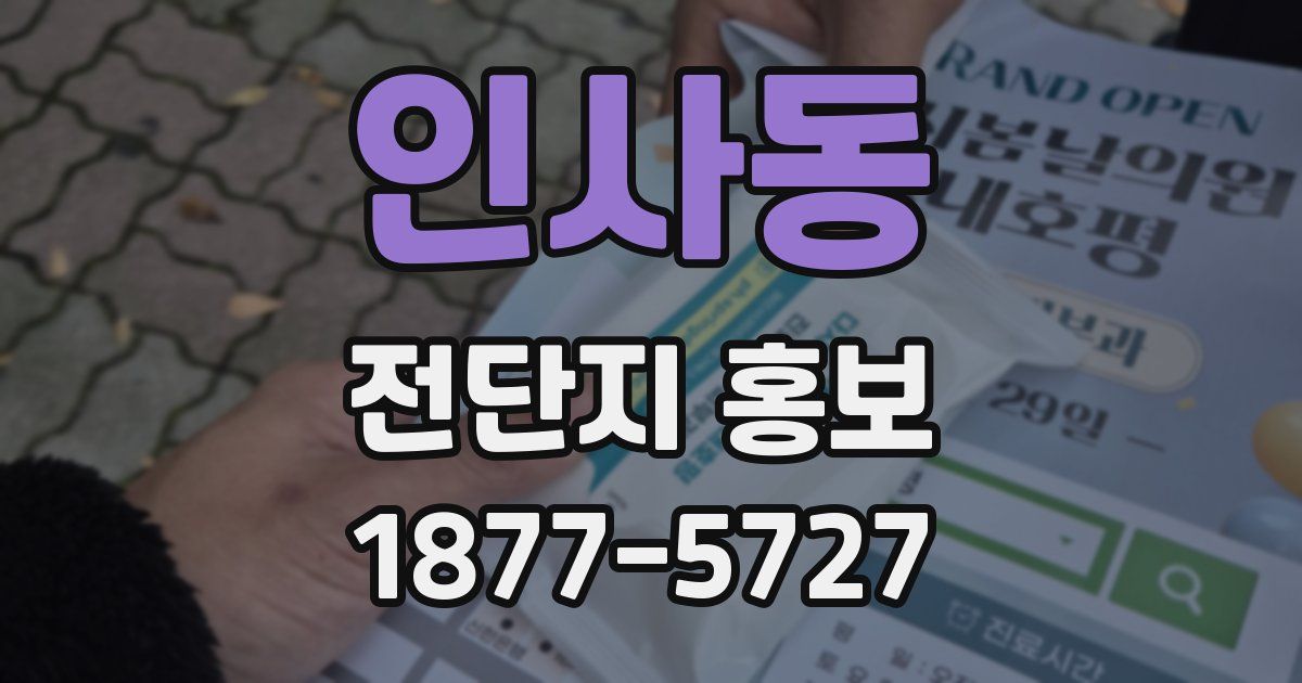 인사동 전단지 홍보
