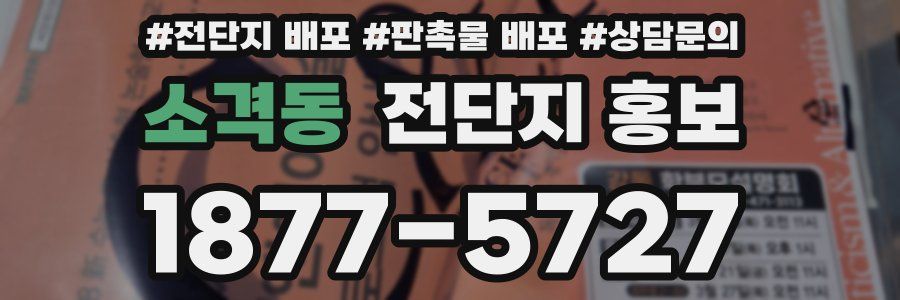 소격동 전단지 홍보