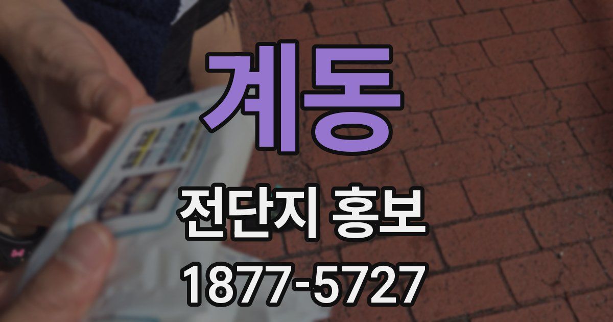 계동 전단지 홍보