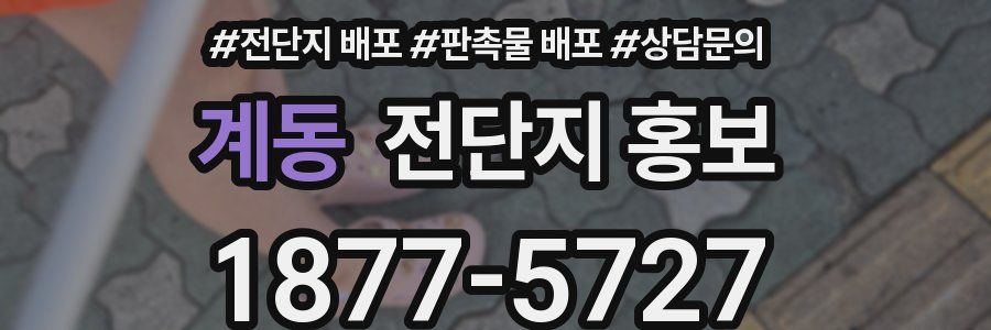 계동 전단지 홍보