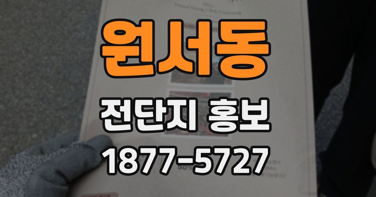 원서동 전단지 홍보