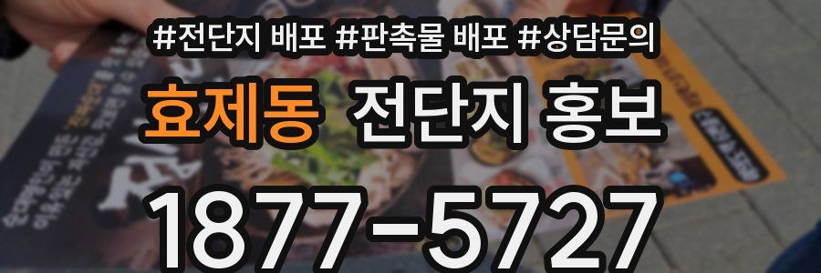 효제동 전단지 홍보