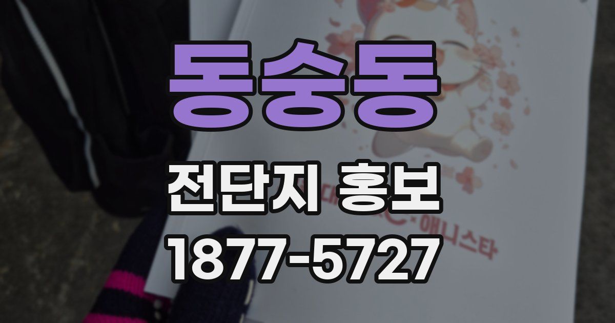 동숭동 전단지 홍보
