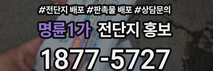 명륜1가 전단지 홍보