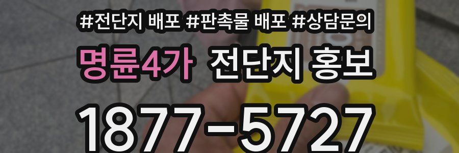 명륜4가 전단지 홍보