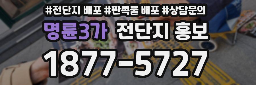 명륜3가 전단지 홍보