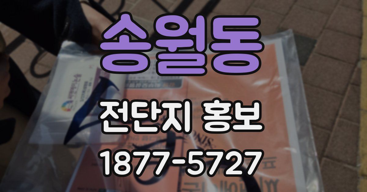 송월동 전단지 홍보