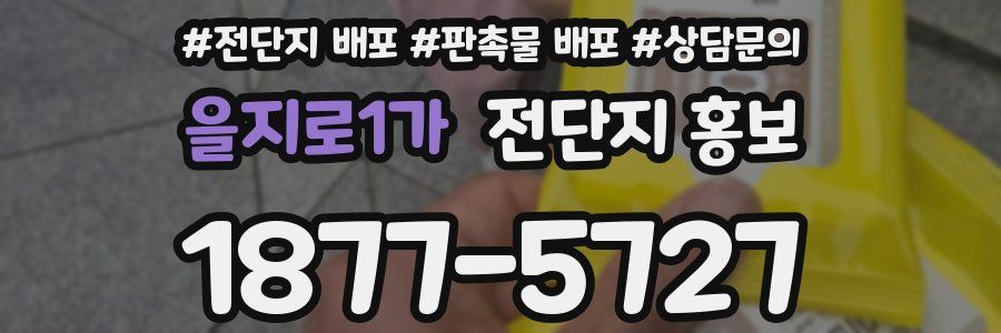 을지로1가 전단지 홍보