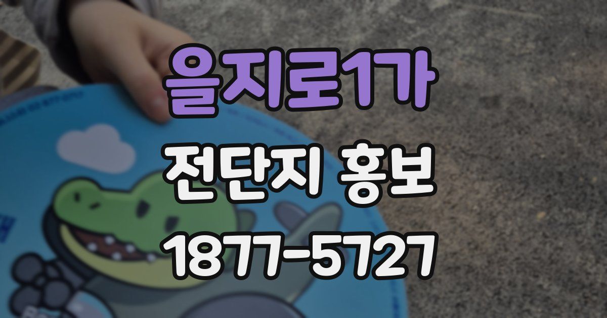 을지로1가 전단지 홍보