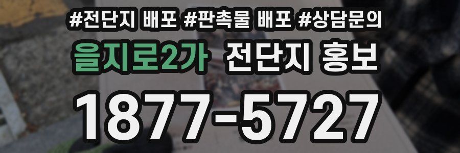 을지로2가 전단지 홍보