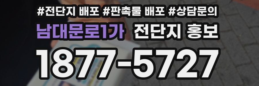 남대문로1가 전단지 홍보