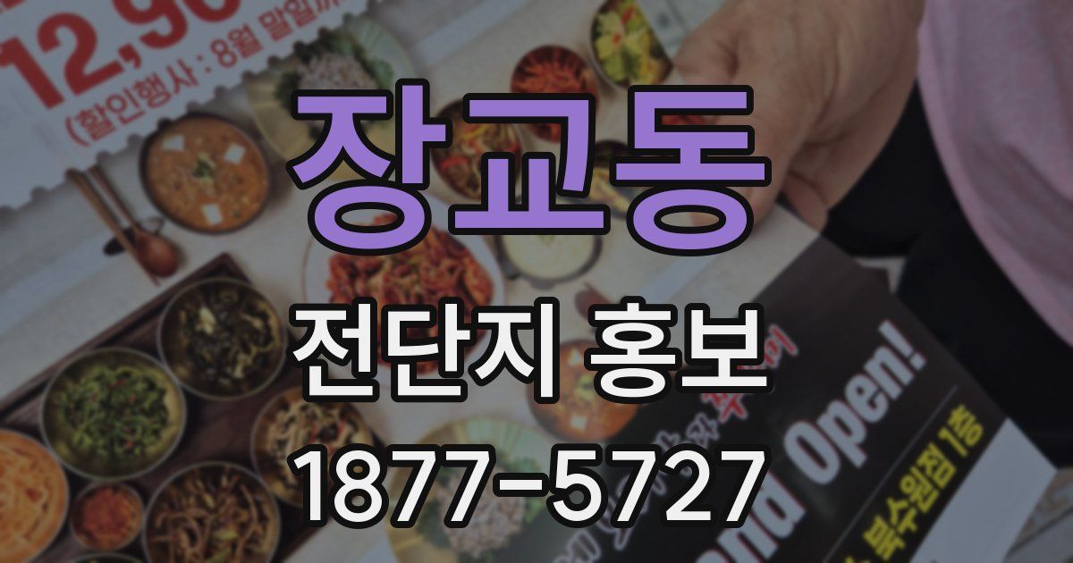 장교동 전단지 홍보