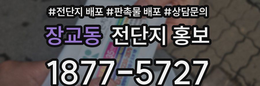 장교동 전단지 홍보