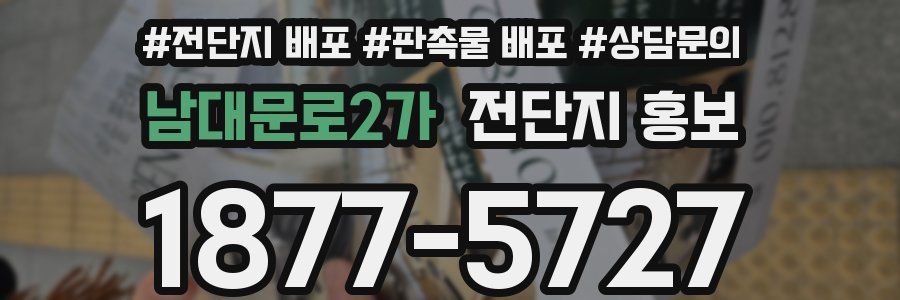 남대문로2가 전단지 홍보