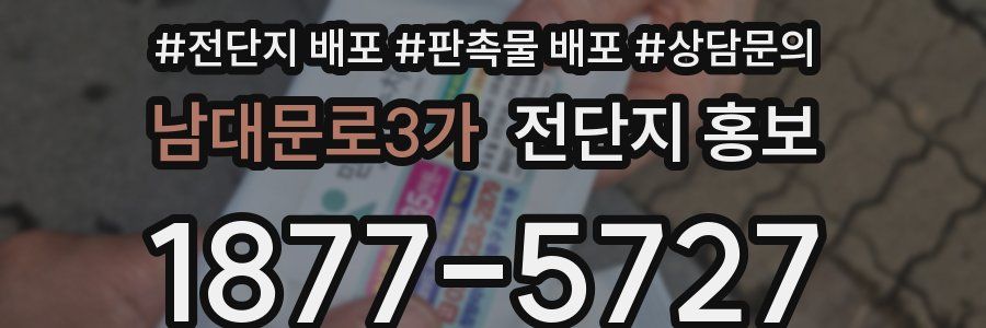 남대문로3가 전단지 홍보