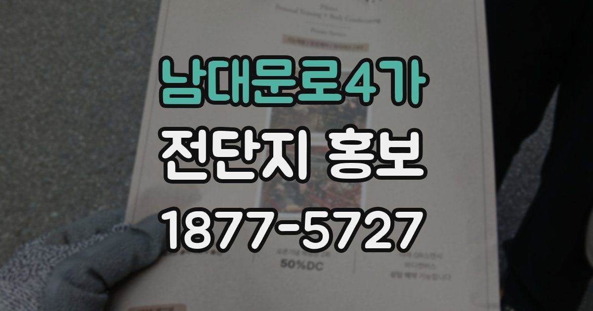 남대문로4가 전단지 홍보