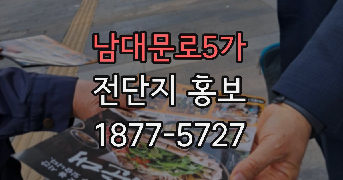 남대문로5가 전단지 홍보