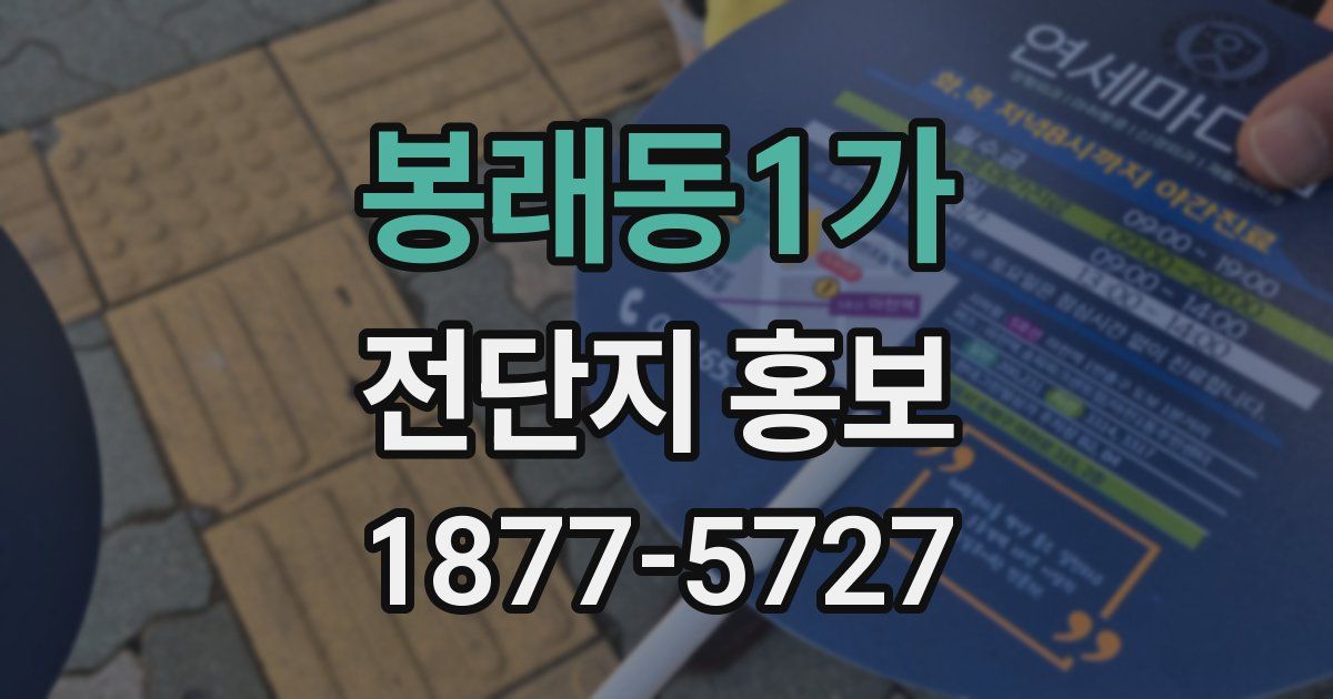 봉래동1가 전단지 홍보