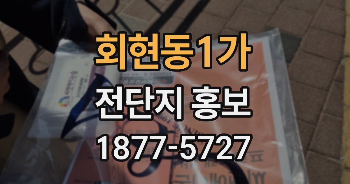 회현동1가 전단지 홍보