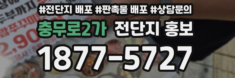 충무로2가 전단지 홍보