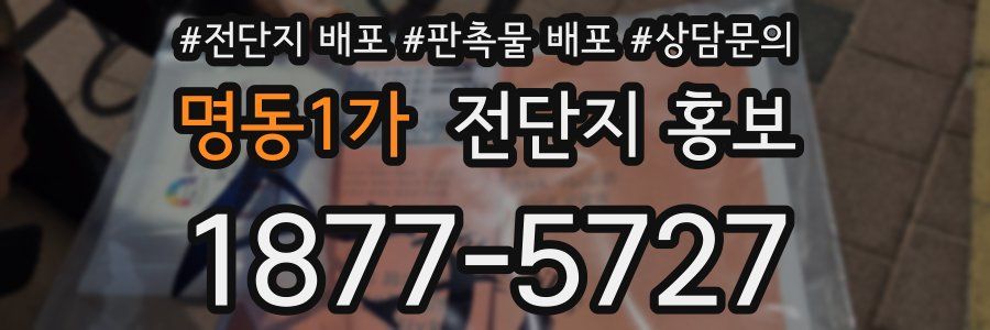 명동1가 전단지 홍보
