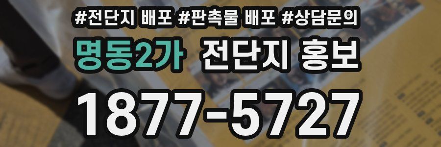 명동2가 전단지 홍보
