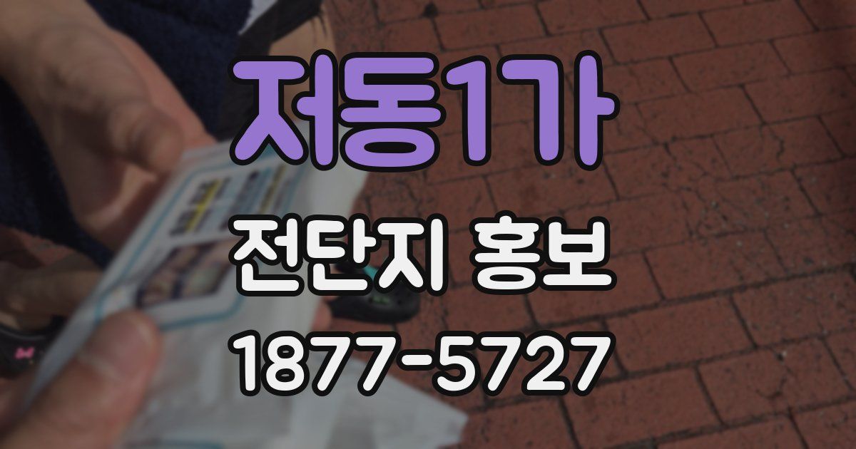 저동1가 전단지 홍보