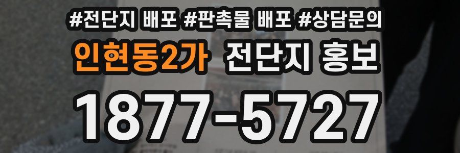 인현동2가 전단지 홍보