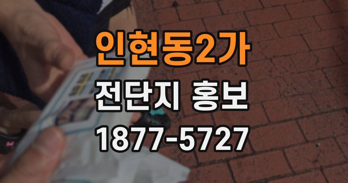 인현동2가 전단지 홍보