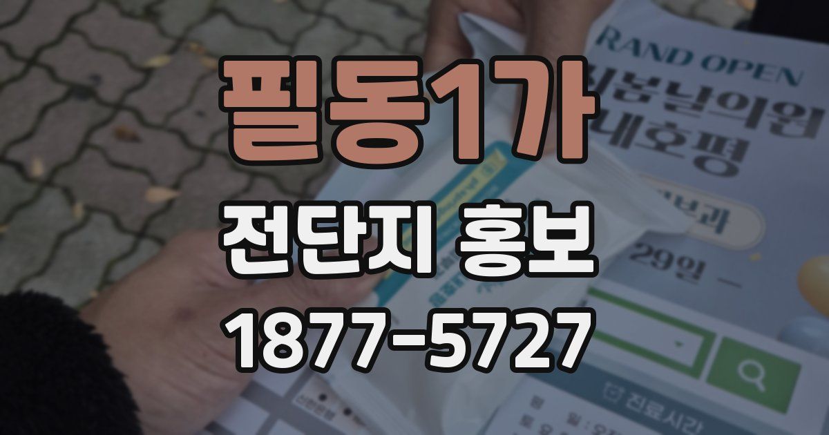 필동1가 전단지 홍보