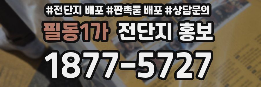 필동1가 전단지 홍보