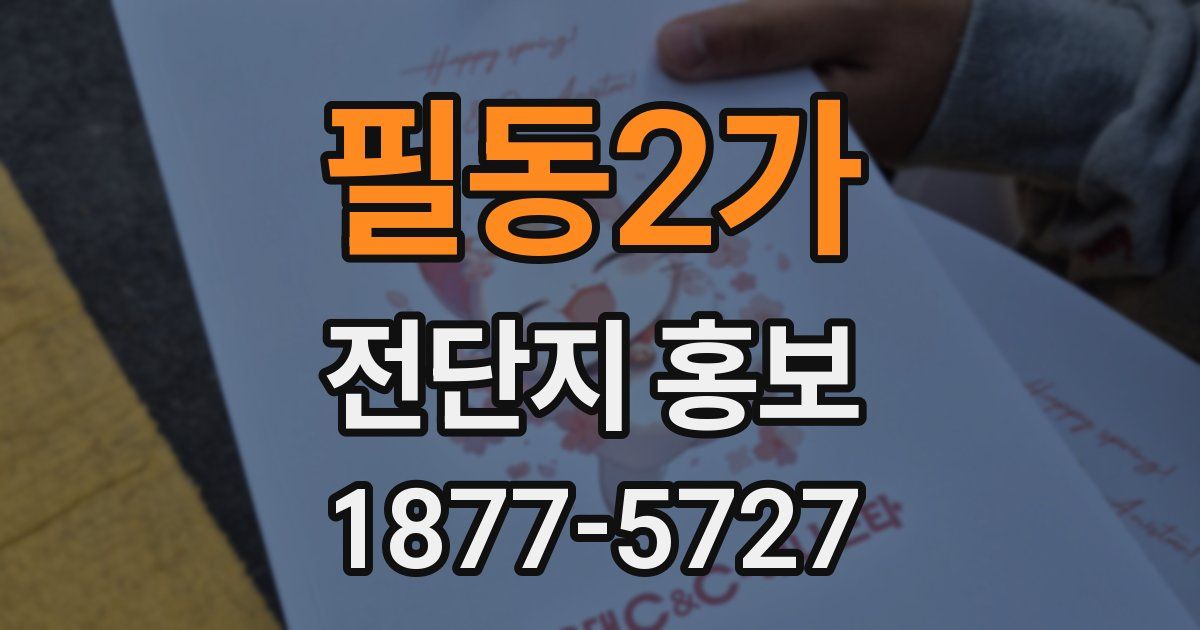 필동2가 전단지 홍보