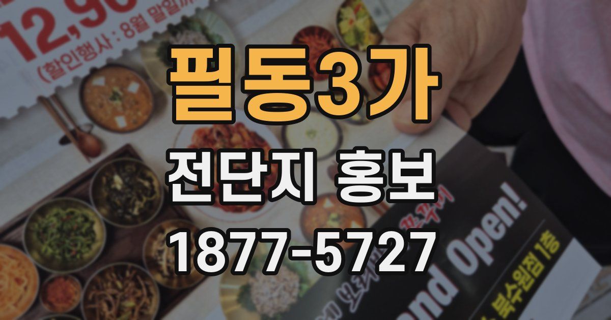 필동3가 전단지 홍보