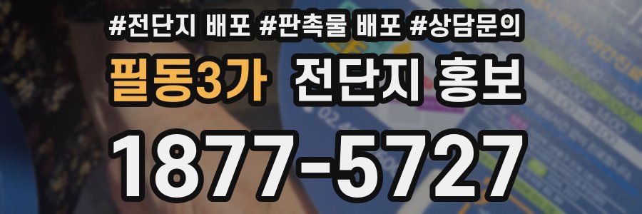 필동3가 전단지 홍보
