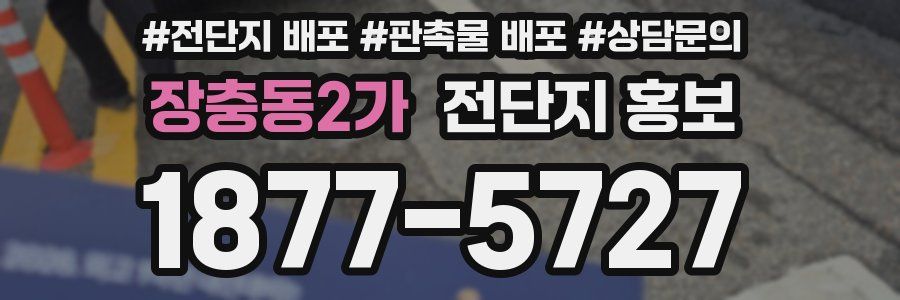 장충동2가 전단지 홍보