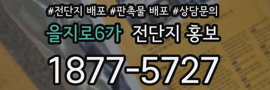 을지로6가 전단지 홍보