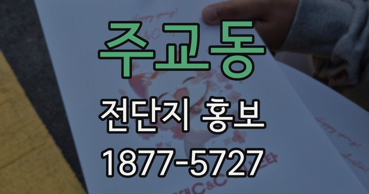 주교동 전단지 홍보