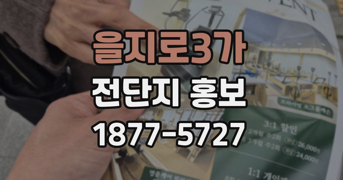 을지로3가 전단지 홍보