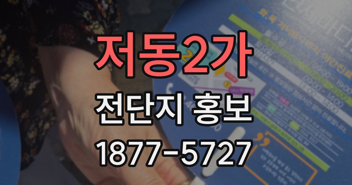 저동2가 전단지 홍보