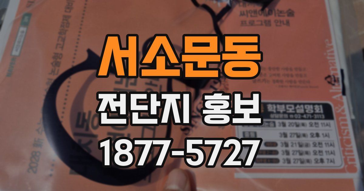 서소문동 전단지 홍보