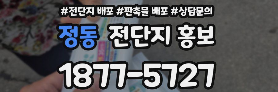 정동 전단지 홍보