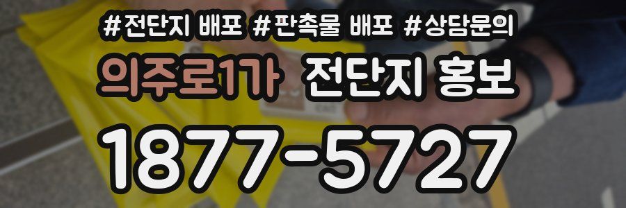 의주로1가 전단지 홍보