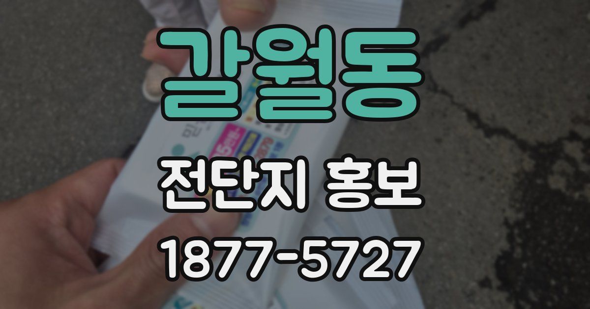 갈월동 전단지 홍보